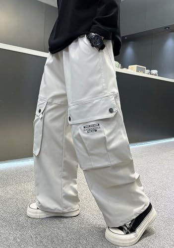 Boys Cargo Pants Comfortable Elastic Waist Cargo Pants Stylish Joggers Versatile Kids Bottoms Durable Outdoor4