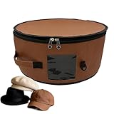 Cajas de sombrero, organizador de tapa grande, diseño de ventana transparente, grande apilable para viajes, para hombres y mujeres, hogar, dormitorio, armario, juguete de peluche