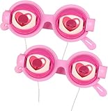 NTHFECG Disfraz de ojos de broma, gafas de broma, cordón para niños, juguete extraño, accesorio de disfraz para fiestas, fiestas temáticas, cosplay, cumpleaños (rosa-2)