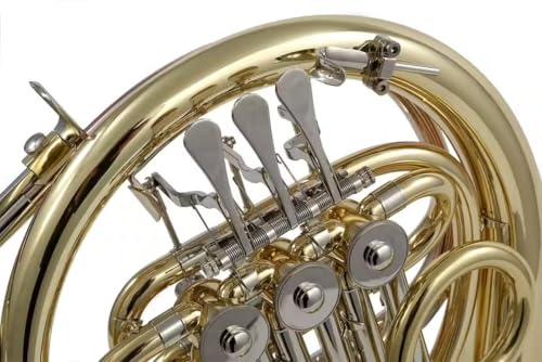 Woodbrass WHR100B – Harmoniehorn lackiert – Modell kleine Hände – 3 Paletten – Rosa Kupfer – Blasinstrument mit Rucksack + Mundstück inklusive