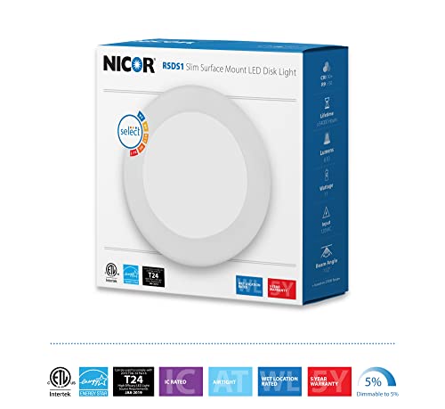 RSD Selectable 4 in. Black Surface Mount LED Downlight (RSD41120SBK) by Nicor - Image 8