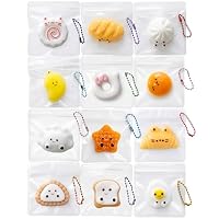 Amazon.co.jp: CHALAN ミニ スクイーズ キーホルダー 12個セット