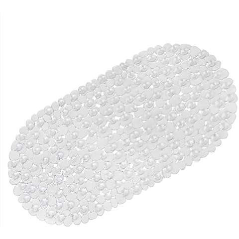 WELTRXE Non Slip Pebble Bath Mat Cover
