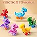 Beestech Wind Up Dinosaur Toys for 3,4,5,6 Years Old Girls Toddlers Boys, Dinosaur Birthday Party Supplies Favors with Backpack