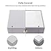 STYLIFING 2 in 1 Jewelry Organizer Box 12 Grids 7 Slots, Velvet Jewelry Tray Ring Earring Holder Stackable Jewelry Display Case for Women(Grey)