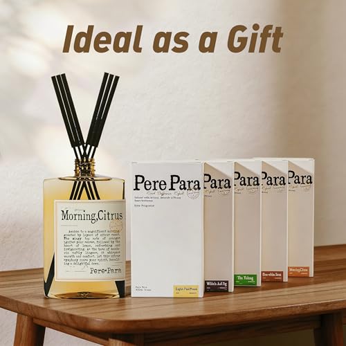 Morning Citrus Scent Reed Diffuser Refill Set 13.53 fl oz with 6 Sticks,【Wake Up Your Space】 Luxury Natural Long Lasting Home Fragrance Oil Air Freshener for Living Room and Kitchen by Pere Para - Image 8