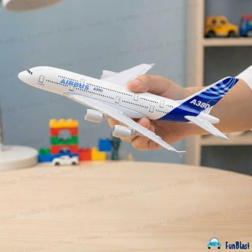 Image of FunBlast Diecast Aeroplane Scale Model - Airplane Miniature Model Only for Display, Size -14 Cm (A380-Airbus)