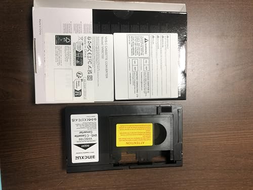 image for Bingxue VHS C Cassette Adapter, Compatible 12mm SVHS VHS-C to VHS, Cam