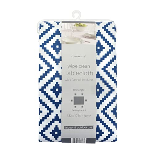 Country Club Nappe en PVC Motif tribal Bleu Cover