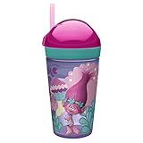 Zak Designs TROG-S110 zaksnak Snack & Drink Cups, 10 oz, Trolls Movie