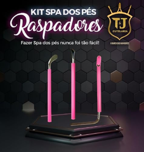 Kit 3 Raspadores Spa Dos Pés Calosidade Rachaduras TJ Cutelaria