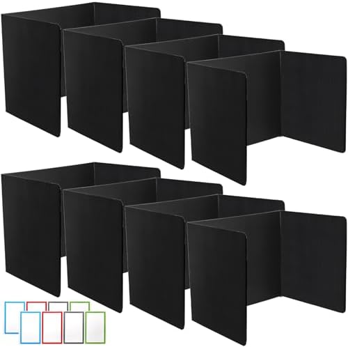 Sticker Beam Divider Elsjoy 8 Pack Student Desk Dividers with 16 PCS Sticker Labels, Plastic ...