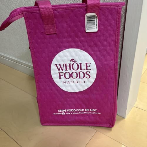 未使用 WHOLE FOODS ホールフーズ 保冷バッグ ピンクのサムネイル