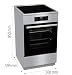Gorenje GEIT5C61XPG Elektro-Standherd mit Induktionskochfeld, 50cm Breite, 70 L, Pizza Funktion, FrozenBake, AirFry, MultiAir Technologie, HomeMade Backofenform, AquaClean, FastPreheat, Edelstahl