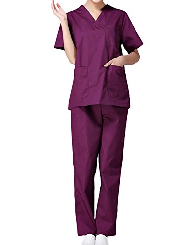 PICTURESQUE Uniforme Médico Ropa Quirúrgica de Manga Corta Bata Médico Laboratorio Enfermera...
