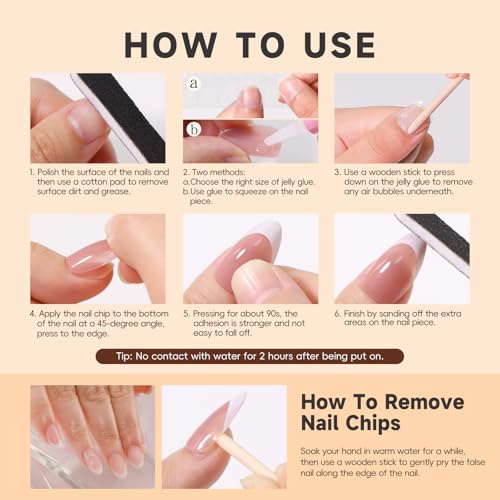 HOSAILY Medium Almond 3D Brown Gold Flower Press on Nails-‎ Tortoiseshell Leopard French Tip Blossom Gradient Design,24Pcs Handmade Fall/Autumn/New Year Glue on Acrylic Fake Nail Press ons for Women - Thumbnail 5