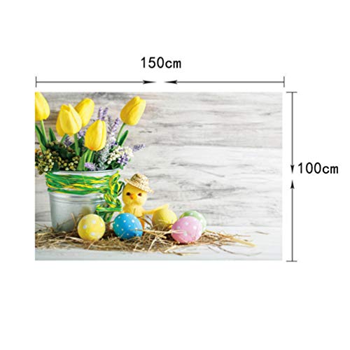 ABOOFAN Cenários de Fotografia Flor De de Páscoa Da Foto Da Parede Sinal Da Bandeira Primavera Fundo