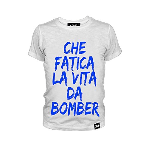T-shirt Che Fatica la Vita da Bomber (XL, Blu)