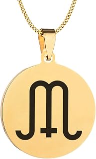 Handmade Engraved Celtic Malbon Ancient Symbol Stainless Steel Pendant Necklace Chain