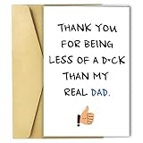 OJsensai Funny Fathers Day Card for Stepdad, Naughty Father’s Day Gift for Bonus Dad, Great Father’s
