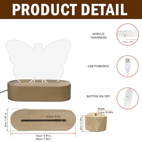 Lámpara nocturna personalizada bautizo LED con cruz y nombre miniatura 4