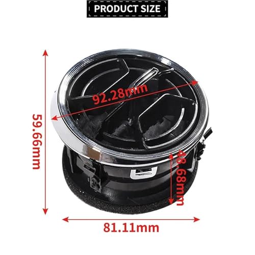 Évent climatisation orientable à haut débit pour Volkswagen Jetta 2013-2017 grille 31G819703E