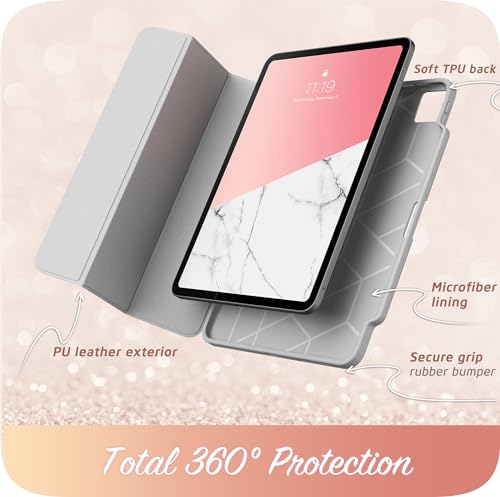 Coque iPad Pro 11 Pouces 2024 Fine Rose Support Veille Auto M4