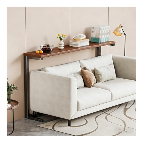 HJZALMI Mesa Consola Delgada, Estante Almacenamiento Estrecho Detrás del Sofá, Estanterías Organizadoras Estrechas Sofá, Aparador Largo Abierto Recibidor Sala De Estar(marrón,180x15x80cm)