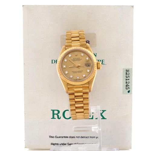 Pre-Loved Oyster Perpetual Datejust Automatic Watch Yellow Gold with Diamond Markers 262