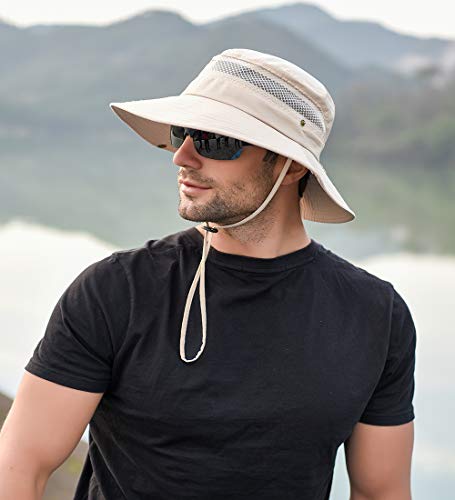 Men Women Sunscreen Cooling Hat Ice Cap Heatstroke Protection Cooling Cap Wide Brim Sun Hat With Uv Protection Beige #TOP1