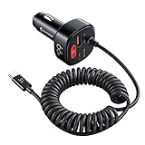 Syncwire Zigarettenanzünder USB C mit [Autobatterieschutz EIN/AUS-Schalter] 66W Auto Ladegerät Adapter mit 1.8m USB C Ladekabel für 12v Kfz Steckdose Autoladegerät für Samsung iPhone Google Huawei
