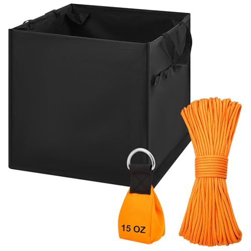 LOYIM 3 Pcs Arborist Throw Line Kit and Cube Bundle 64L Folding Arborist Throw Line Storage Cube, 15 oz Arborist Throw Weight Bag, 164 ft Polyester Rope Arborist Equipment for Tree Work Limb Throwing by LOYIM - Used condition - US$30.90