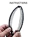 1st Choice 3-Piece Clincher Combs - Banana Combs, Clip Grip Comb, Fishtail Fish Shape Ponytail Comb - Black