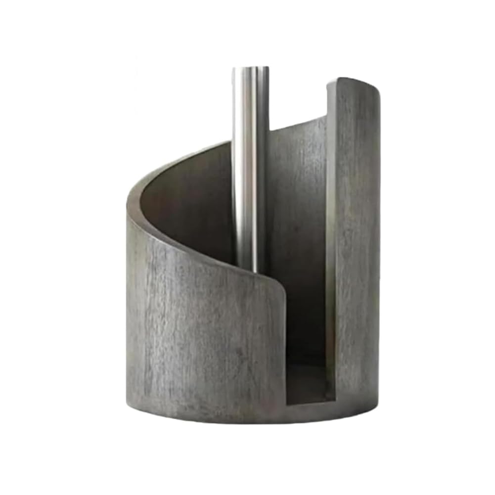 UDSKNV[KSL Spiral Design Decorative Storage Box for Home- Countertop Mountain Paper Towel Holder with Round Base and Iron Hook C