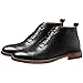 Imagen de rismart Botas de Piel para Hombre Vestir Moda Tobillo Invierno Zapato Botín Negro
