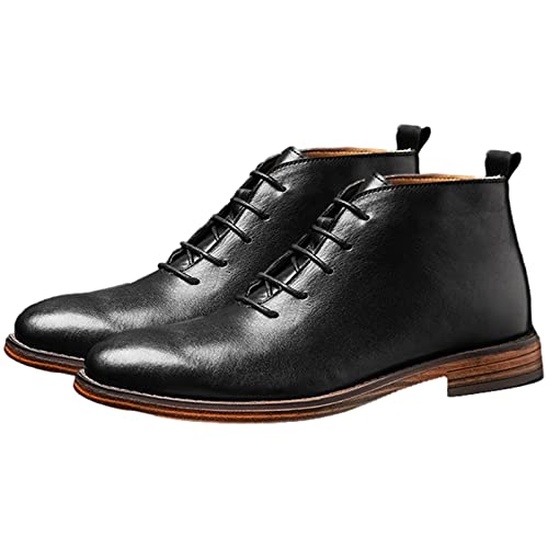 Image of rismart Dress Stylish Boots Men Leather Ankle High Winter Shoes