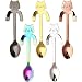 A Edelstahl-Kaffeelöffel, 5-teiliger Katzen-Teelöffel, Mini-Kätzchen-Design-Rührlöffel für Wasser, Tee, Milch, Kaffee, Suppe, Zucker, Dessert, Vorspeise, Gewürz, Getränk, Milchshake (5 Farben)