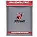 Fireproof Document Bag Guardwiz - 15" X 11" fire-Resistant Cash & Money Pouch with Zipper - Safe Bags for rc lipo Battery Charging, Storage & Travel - Home Safety & fire Protection