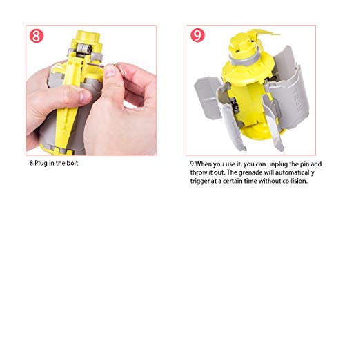 FenglinTech Grenade with Bullets - 1PCS V2 Large Capacity CS Rival Hand Grenade + 50PCS Rival Grenades Bullets