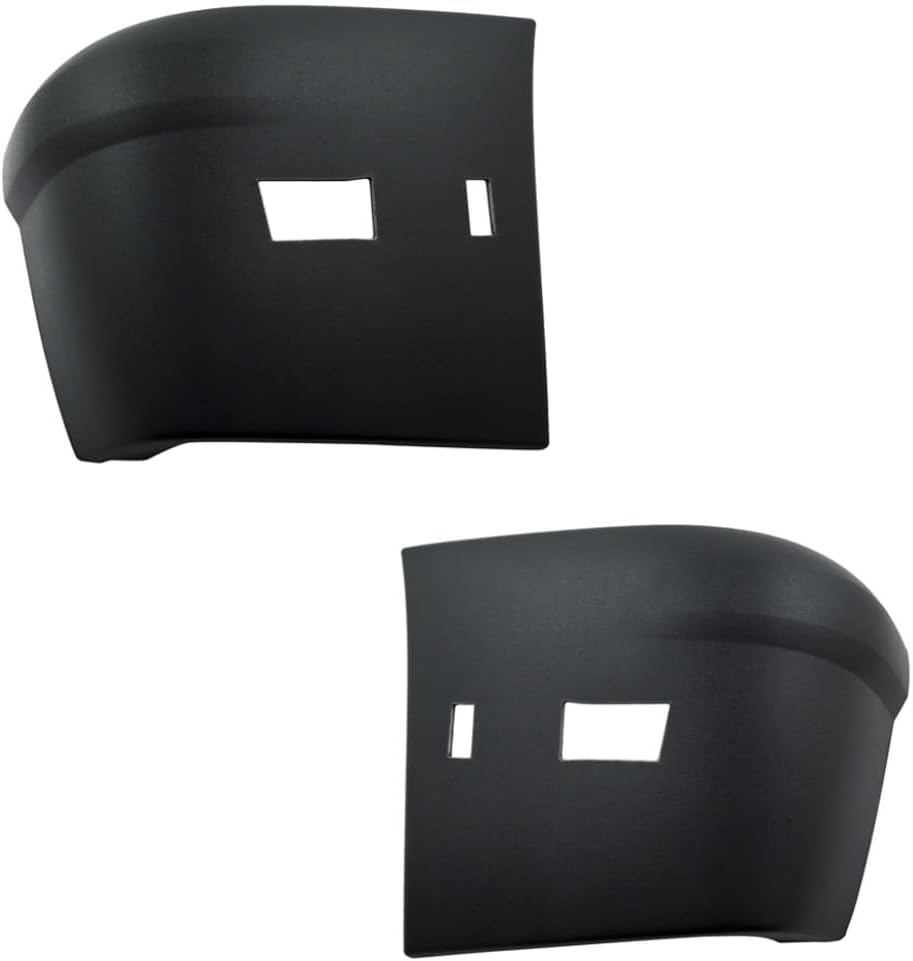 For Ford Transit Connect 2010 2011 2012 2013 Bumper End Driver and Passenger Side | Pair | Rear | XL Model | Textured Gray Finish | Replacement For FO1104133, FO1105133 | 9T1Z17F774CB, 9T1Z17F774CA