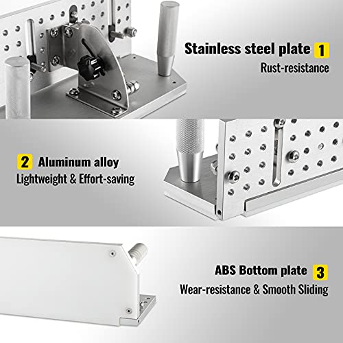 Vevor Belt Grinder Knife Jig, 9-4/5'' Long Sharpening Locator, 85°~ 115°Adjustable Angle, Belt Knife Sharpener Jig W/Tool Holder, Dual Handles, Knife Making For Belt Sander Machine - Large #TOP1