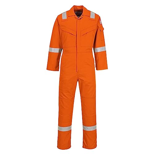 Portwest FR50 Mono Reflectante Resistente a Llamas FR Antiestático a Prueba de Arco 350g Naranja, XL
