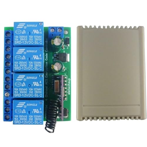 Carte réceptrice contrôleur cryptage AES 433M DC12V 4CH code tournant