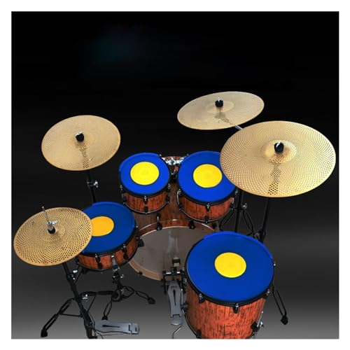 Pratos para Bateria Conjunto De Pratos Silenciosos De Tambor Dourado, 5 Peças, 14 ''hi-hat/16''