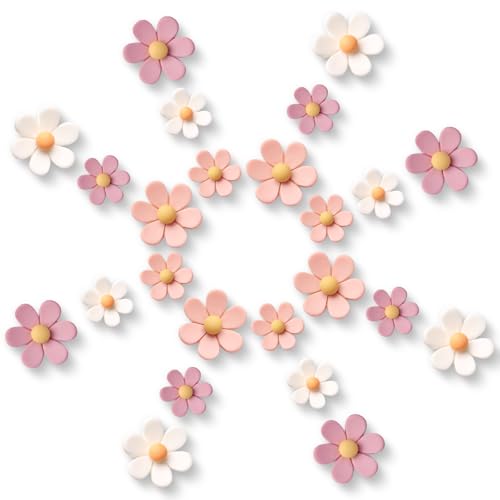 Imanes decorativos 3D flor fuerte paquete 24 unidades miniatura 1
