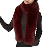 Matériau : écharpe en peluche pour femme fabriquée en fourrure synthétique de haute qualité. Exceptionnellement doux, chaud et confortable. Parfait par temps froid sans sensation encombrante.