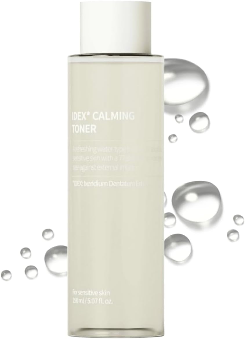 IDEX Calming Toner – Ultra-Light Watery Toner for Sensitive Skin, Daily Hydration & Soothing Relief with Ixeridium Dentatum Extract, Fragrance-Free (150ml / 5.07 fl.oz)