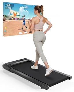 Copant Tapis roulant, tapis roulant con LCD Scarn, pedana da 2,5 HP con APP e controllo remoto, carico massimo 159 kg, con corsi di allenamento e corse, 1-8km/h per casa o ufficio