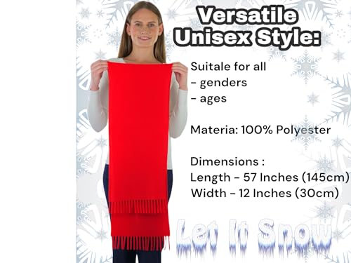 ToBeInStyle Unisex Pack of 6 Warm Fleece Winter Scarves2
