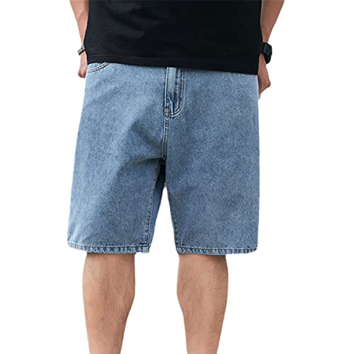Short en jean décontracté pour les vacances et balades d'été en bleu clair